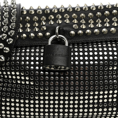 Burberry Calfskin Studded Medium Dalston Shoulder Bag Black 8 of 10