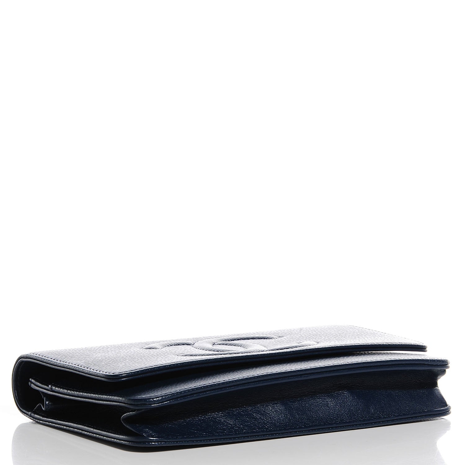 Chanel Caviar Timeless CC Wallet on Chain WOC Navy Blue 4 of 9