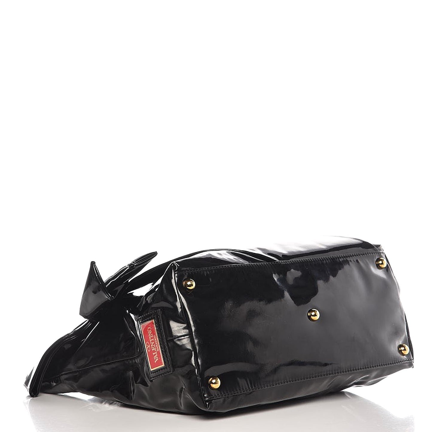 Patent Lacca Bow Tote Black