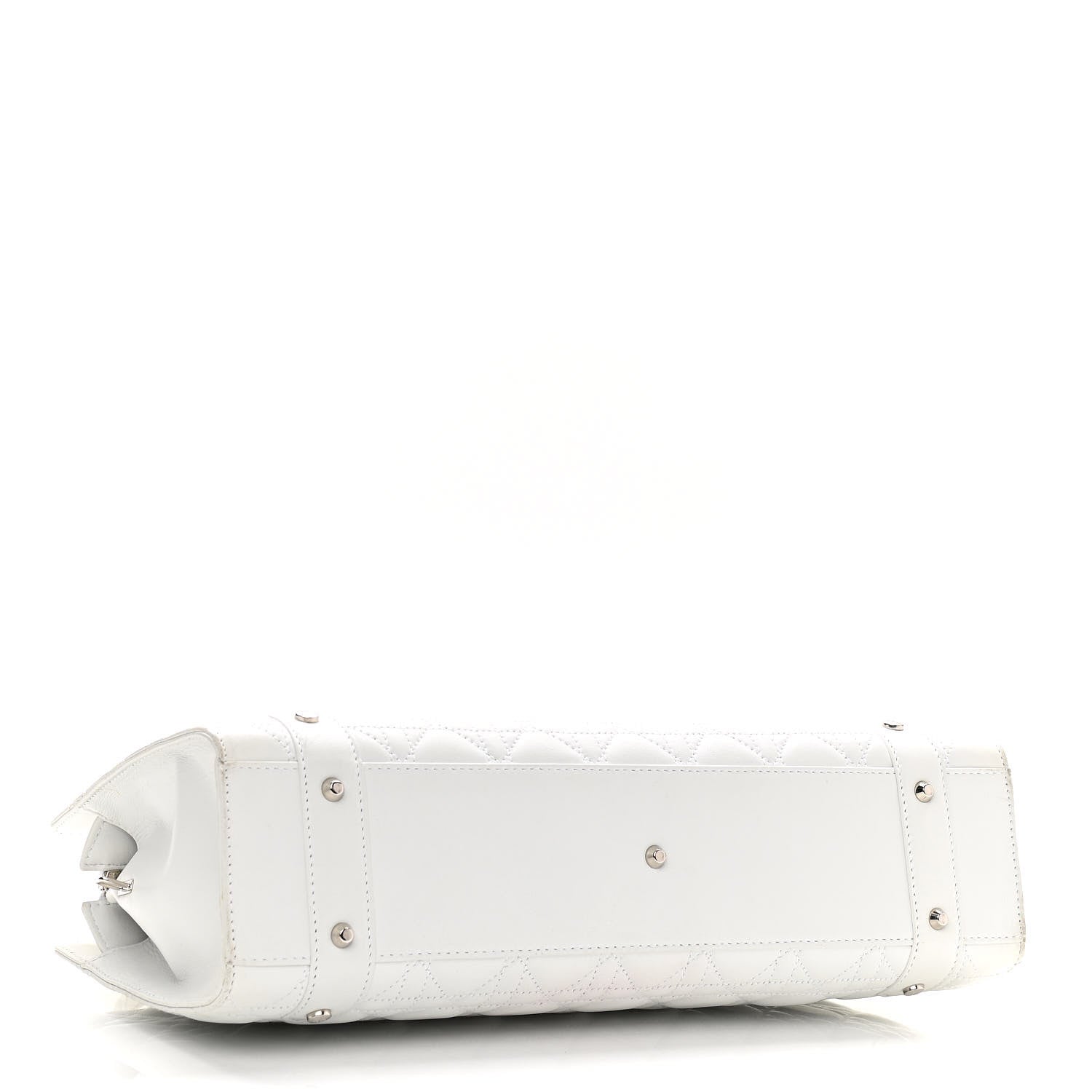 Christian Dior Lambskin Cannage Soft Lady Dior East West White 4 of 12