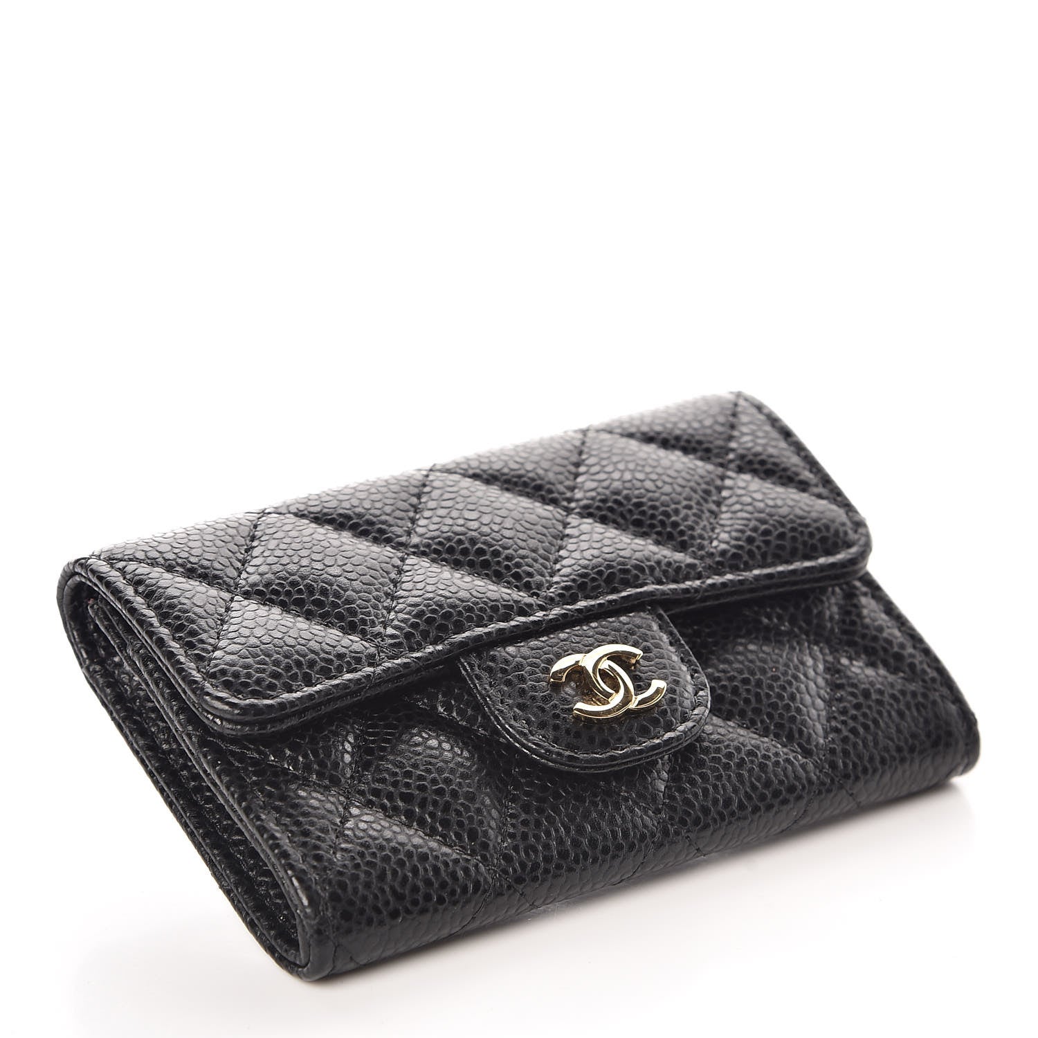 Chanel Caviar Quilted Flap Card Holder Black 4 of 13