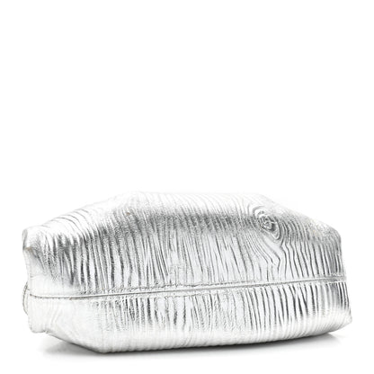 Bottega Veneta Metallic Bark Calfskin The Mini Pouch Silver 4 of 10