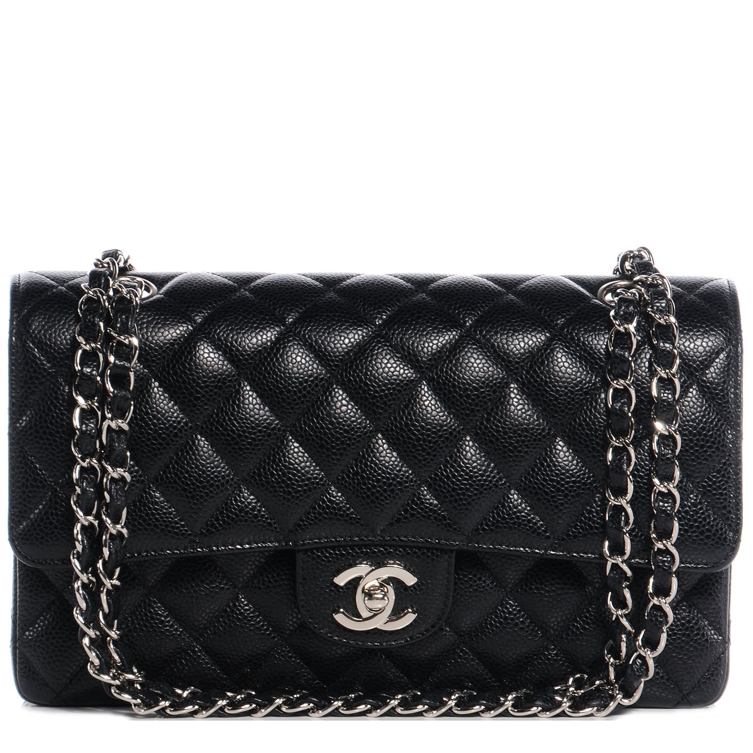 Chanel Caviar Quilted Medium Double Flap Black 1 of 8