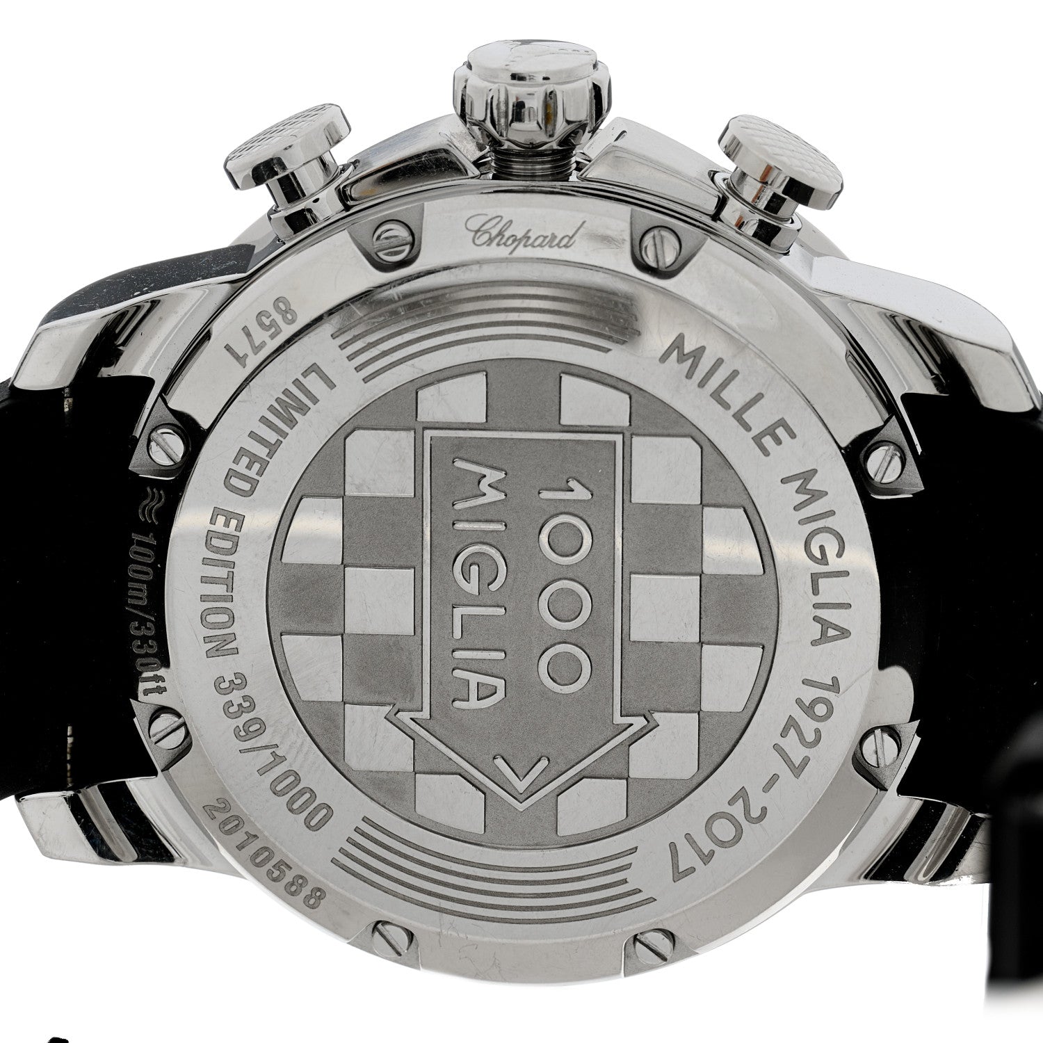 Chopard Stainless Steel Rubber 44mm Mille Miglia Chronograph Automatic Watch Silver 3 of 4