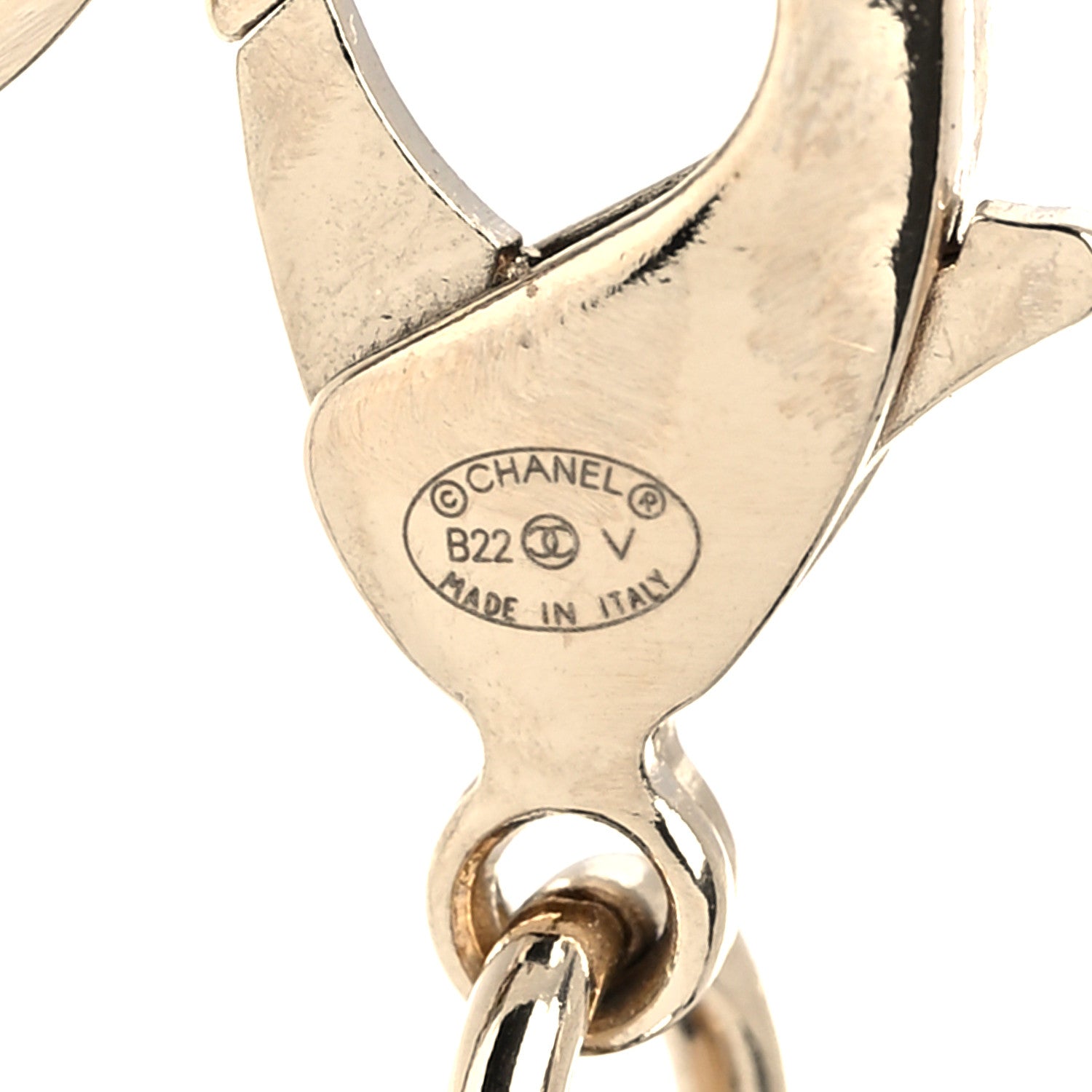 Chanel Metal Lambskin CC Square Choker Gold Black White 5 of 6