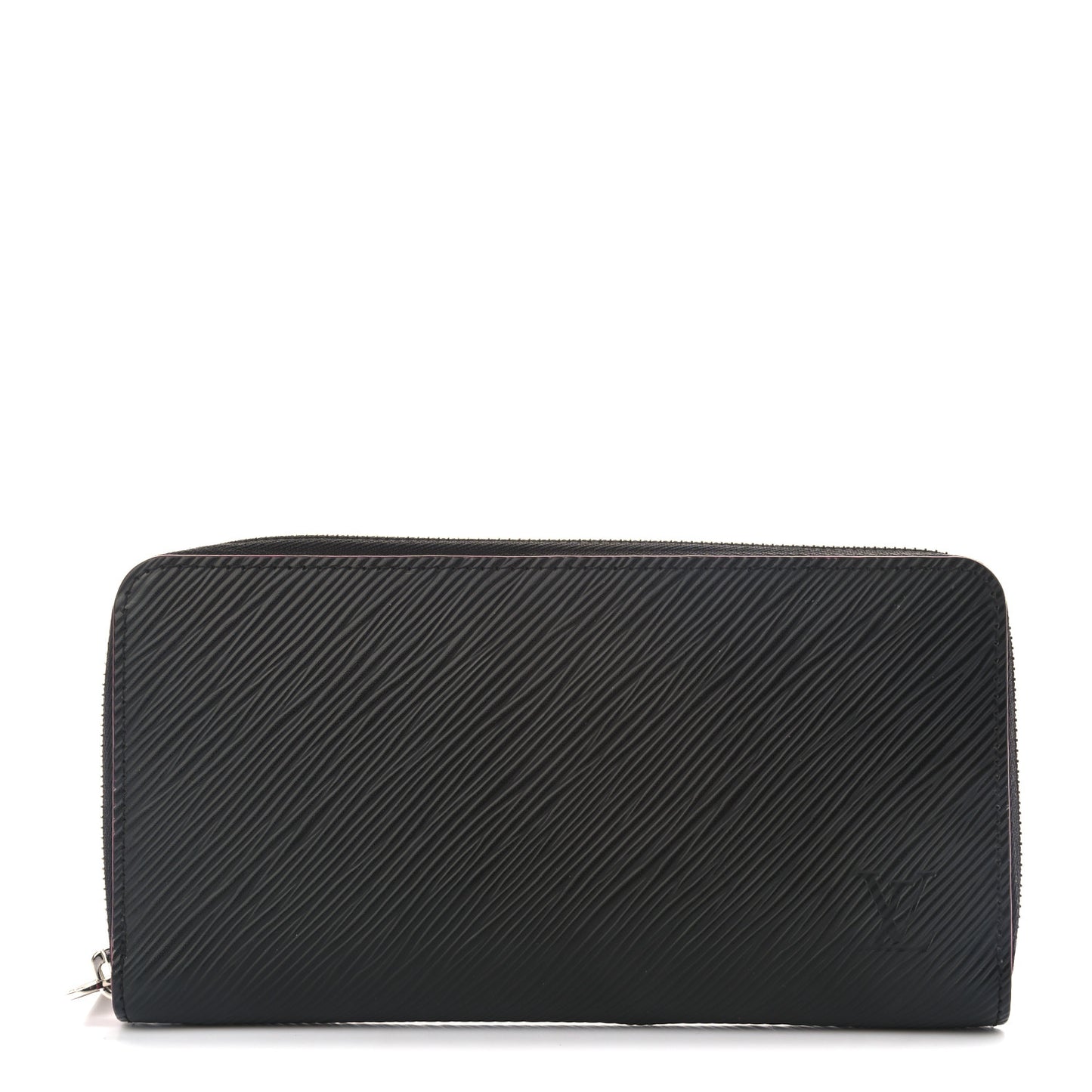 Epi Zippy Wallet Black Hot Pink