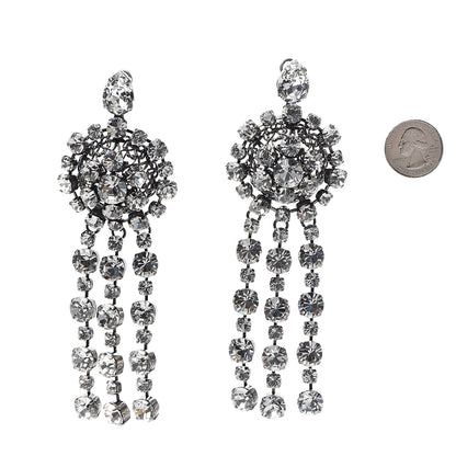 Gucci Metal Crystal Drop Earrings 2 of 4