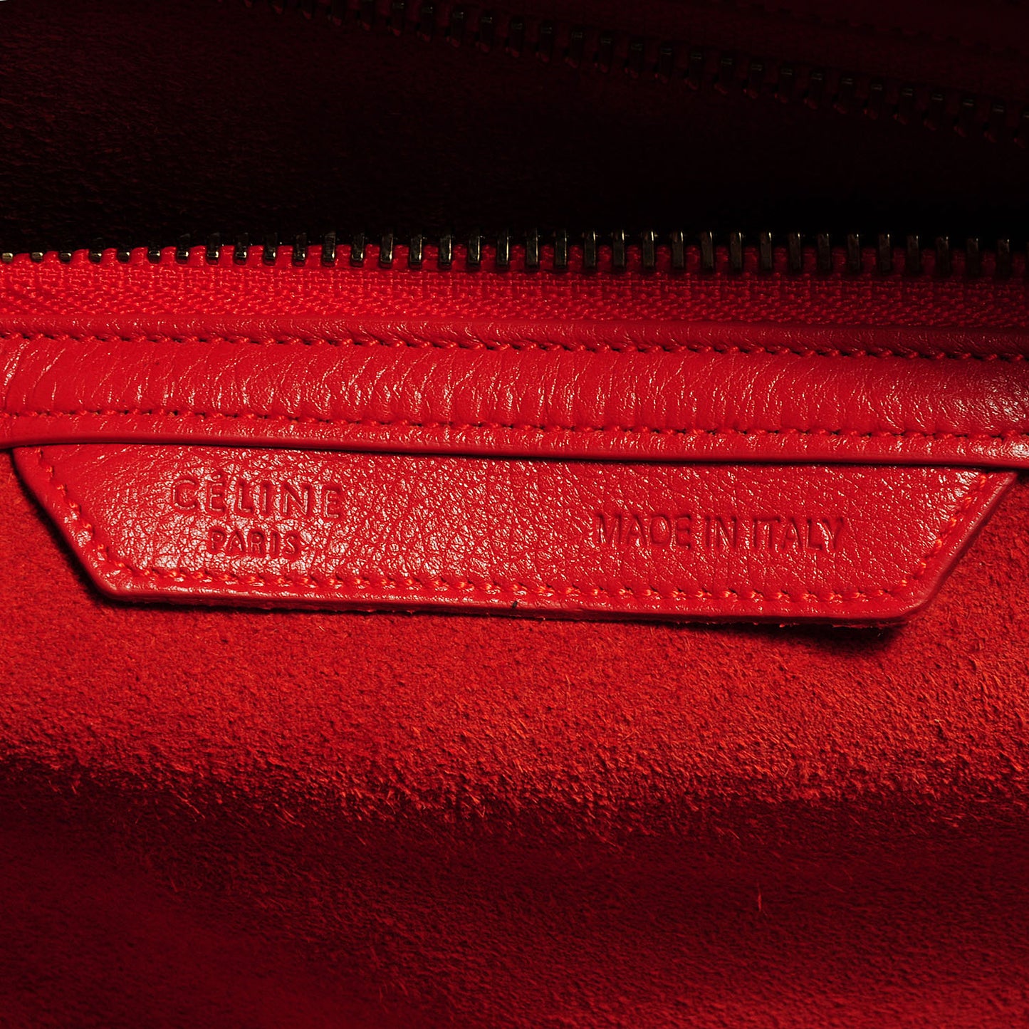 Satin Calfskin Mini Luggage Vermillion