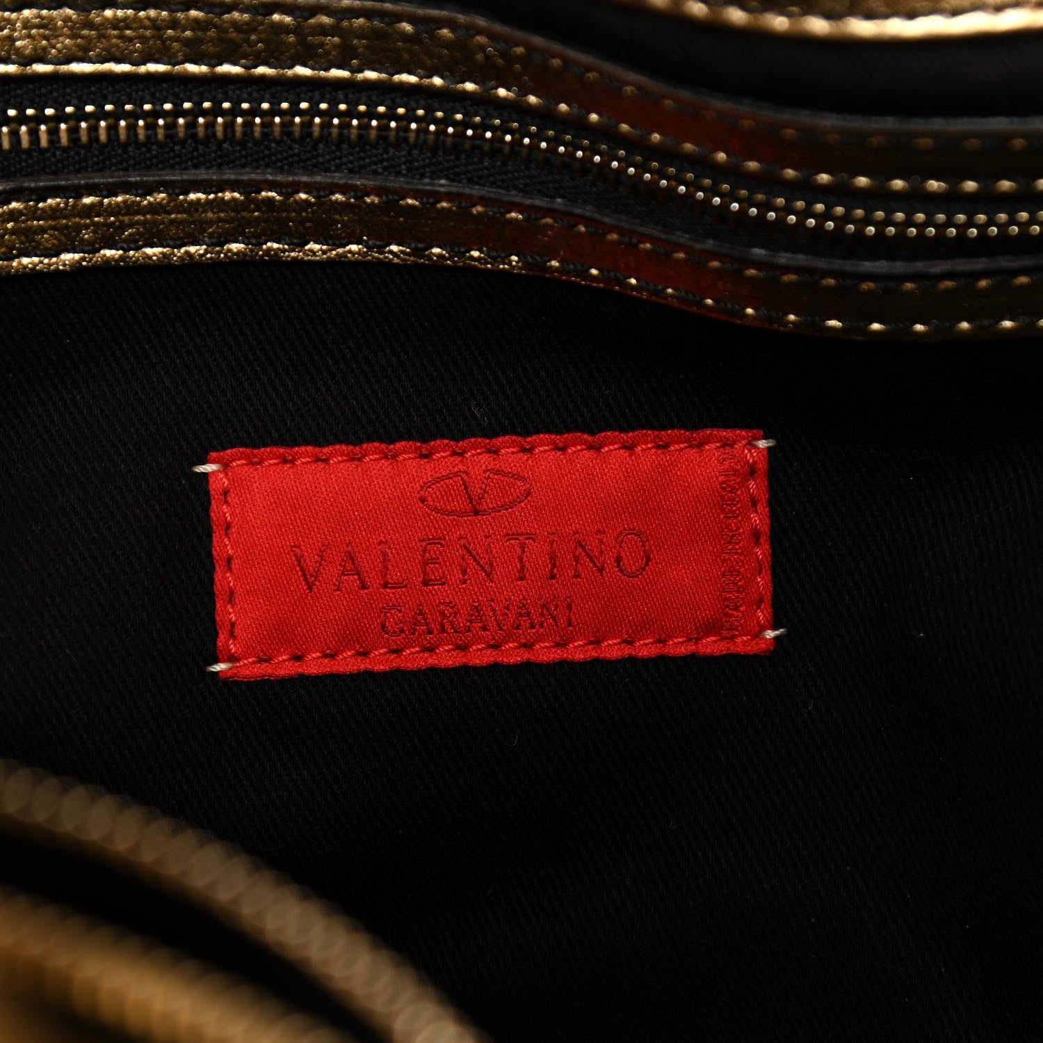 Valentino Garavani Metallic Calfskin Small Nuage Bow Hobo Gold 10 of 11
