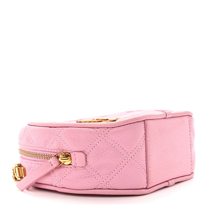 Marc Jacobs Grained Calfskin Quilted The Status Round Crossbody Pink 4 of 12