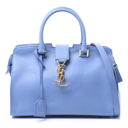 Saint Laurent Calfskin Monogram Baby Cabas Blue Glacier 1 of 8