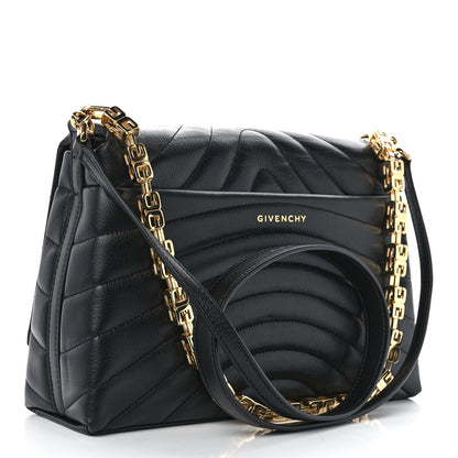 Givenchy Soft Calfskin 4G Quilted Medium Shoulder Bag Black 2 of 10
