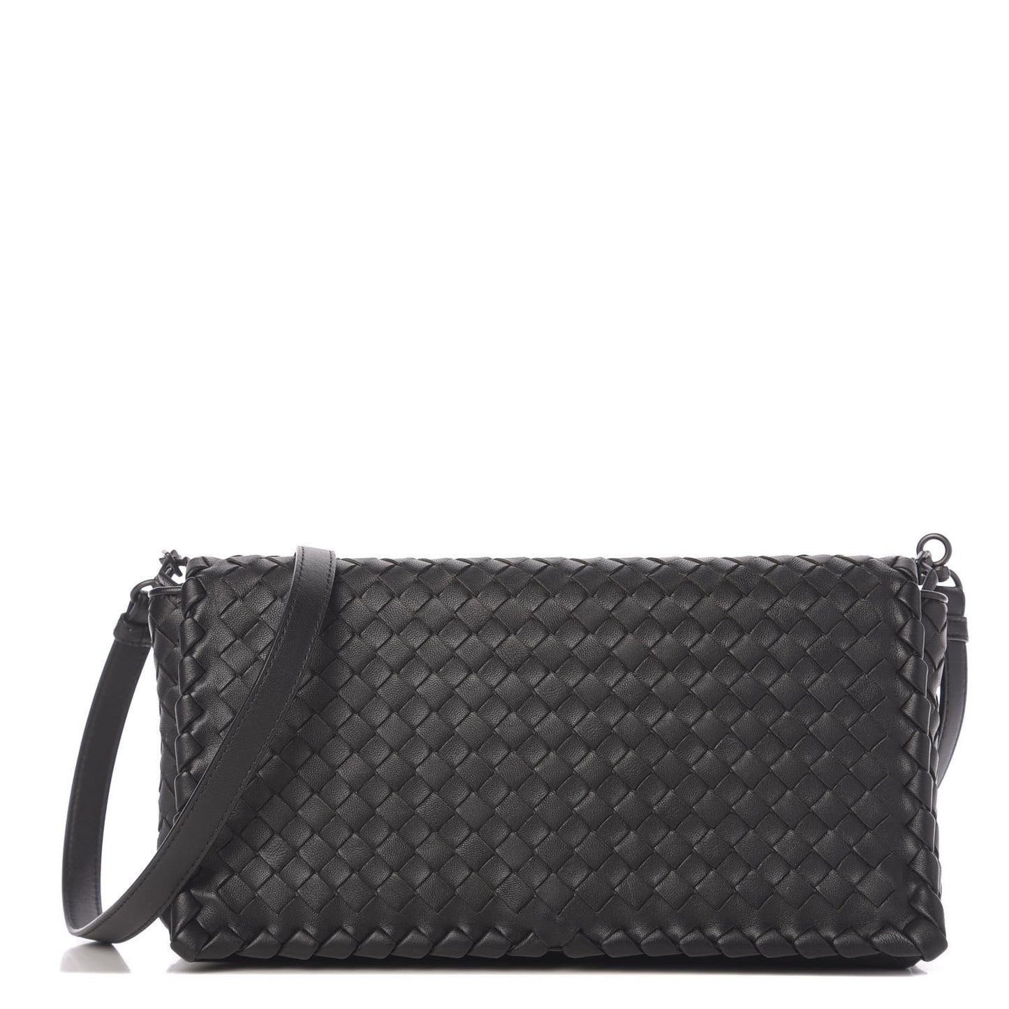Nappa Intrecciato Dahlia Clutch Crossbody Black