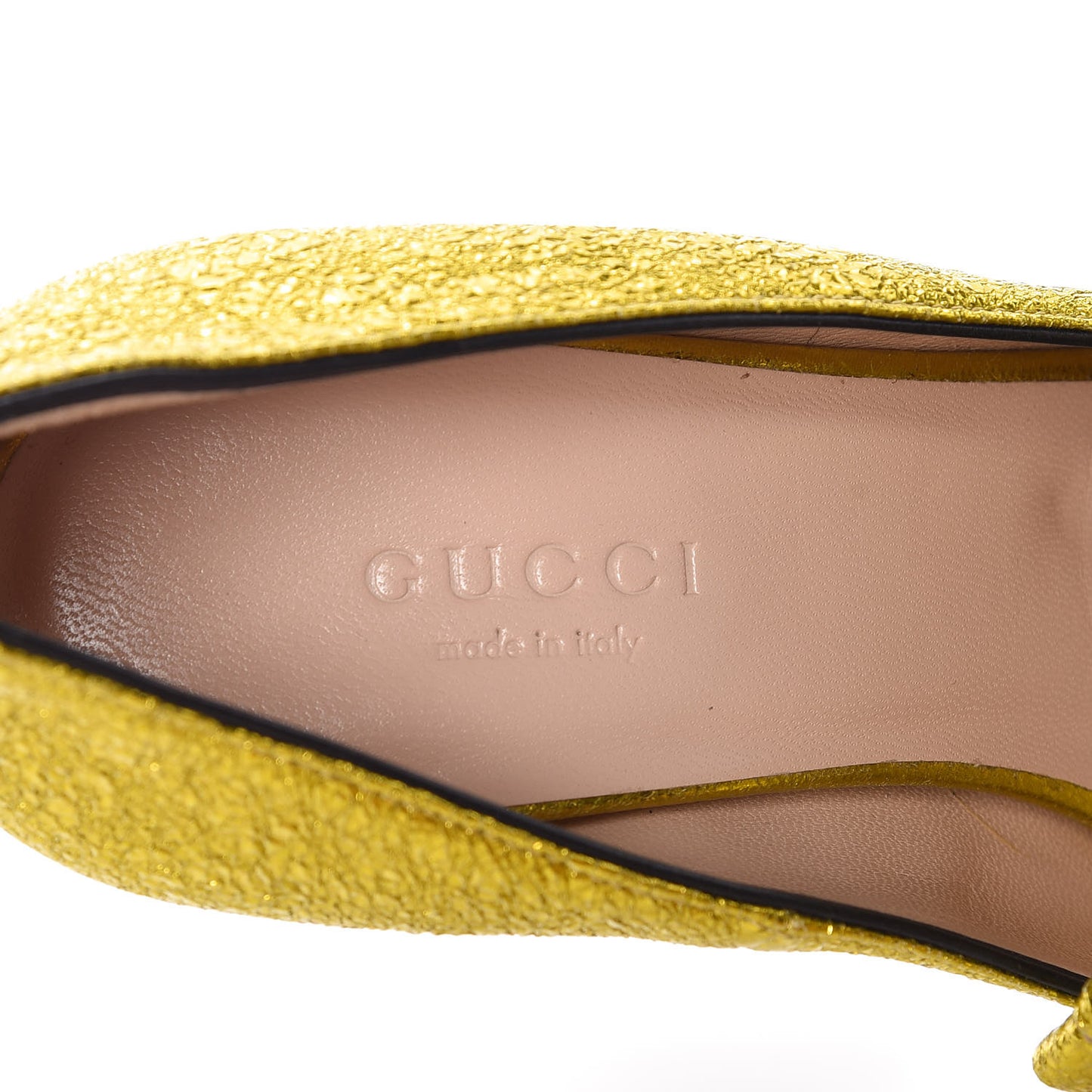 Galassia GG Marmont Fringe 105mm Loafer Pumps 34.5 Mimosa