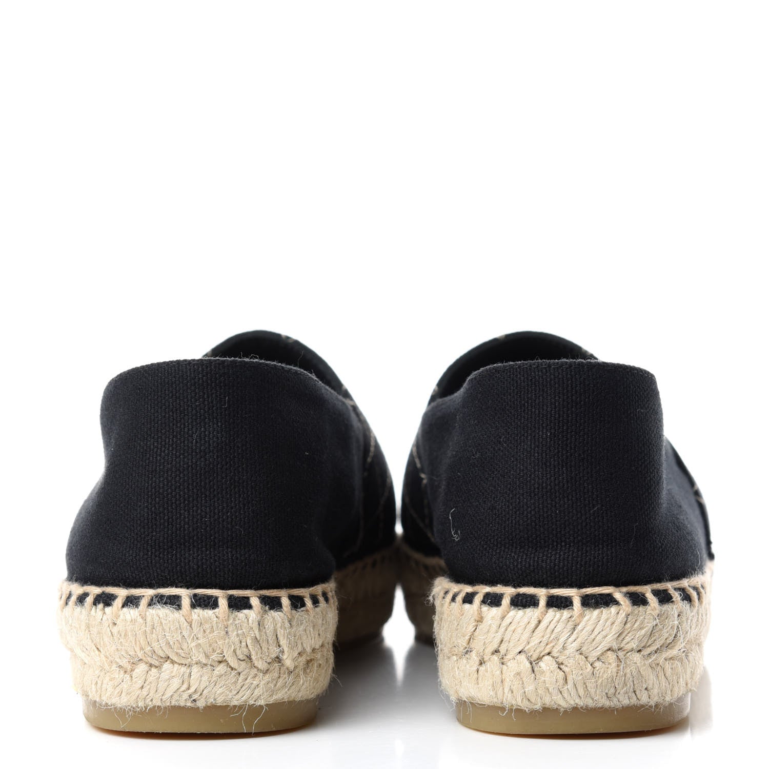 Chanel Fabric Biarritz CC Espadrilles 37 Black 7 of 11