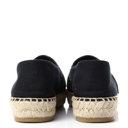 Chanel Fabric Biarritz CC Espadrilles 37 Black 7 of 11