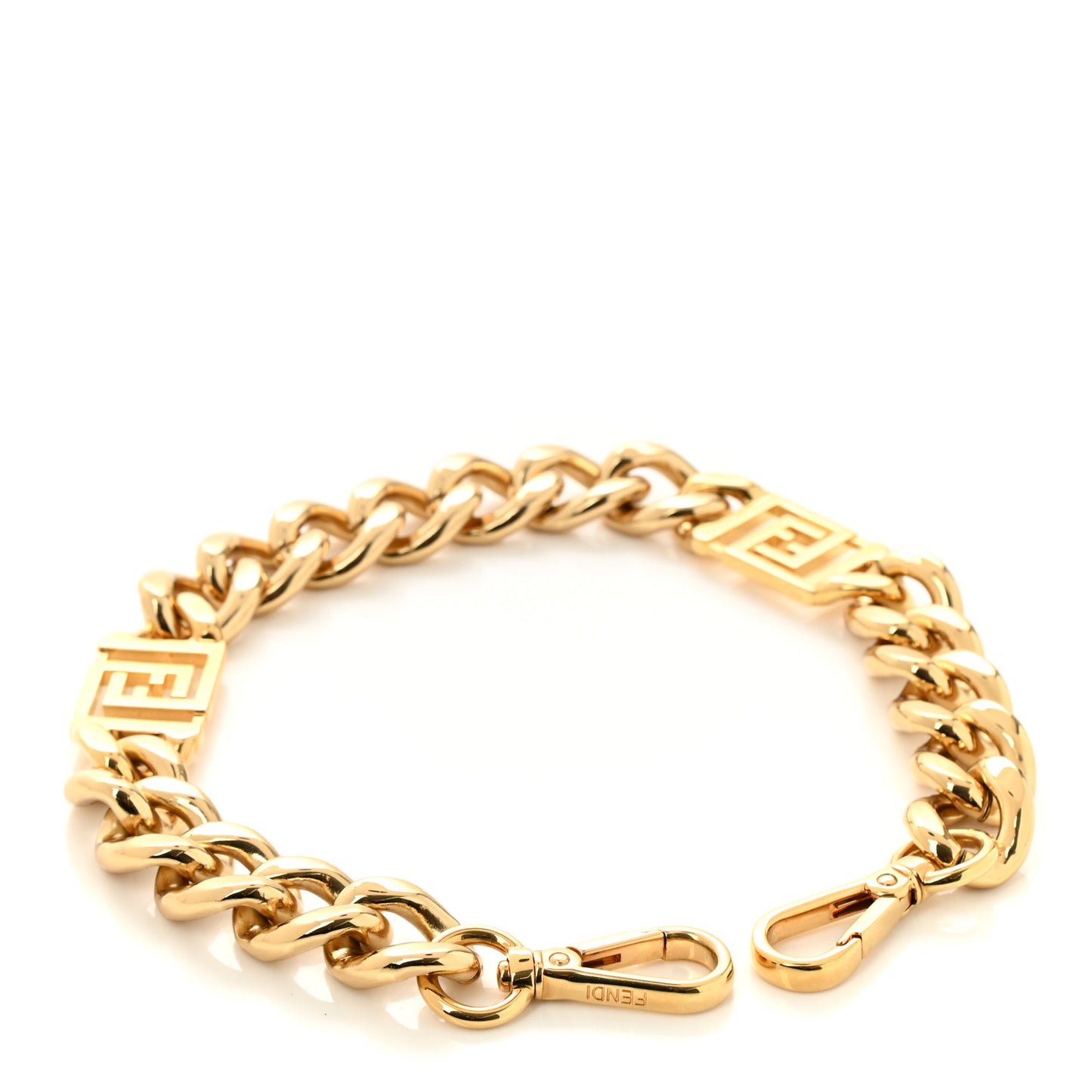 FENDI X VERSACE Metal Strap You Gold