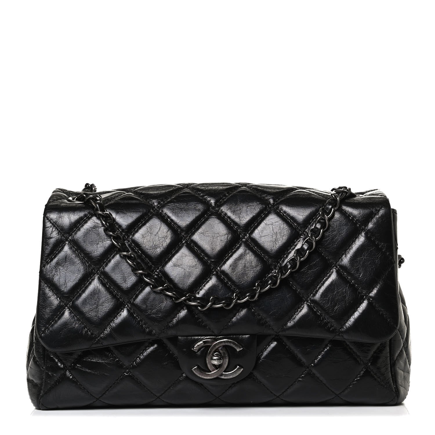 Chanel Glazed Calfskin Quilted Coco Soft Flap Black 1 of 10