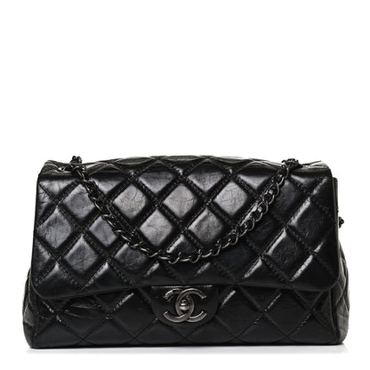 Chanel Glazed Calfskin Quilted Coco Soft Flap Black 1 of 10