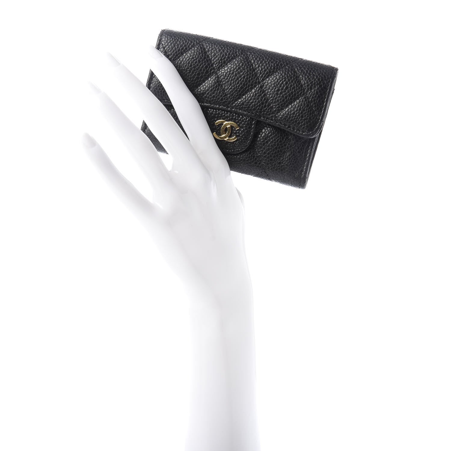Chanel Caviar Quilted Flap Card Holder Black 2 of 9