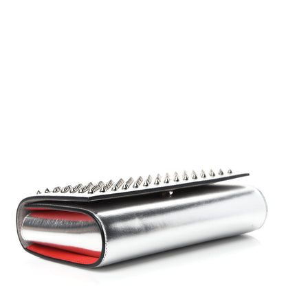 Christian Louboutin Metallic Calfskin Spikes Multimetal Paloma Clutch Silver 4 of 10