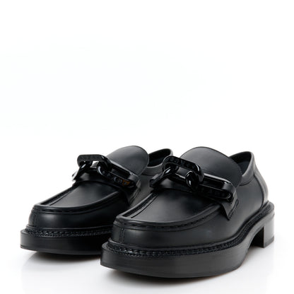 Louis Vuitton Calfskin Oversized Chain Academy Loafers 37 Black 4 of 8