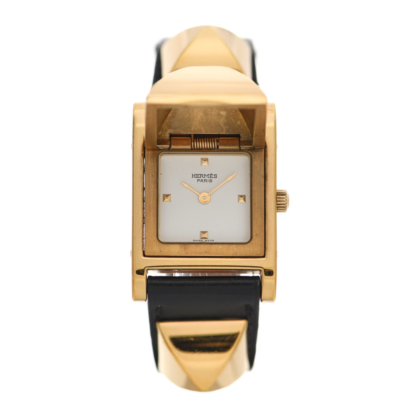 Stainless Steel Epsom 23mm Medor Quartz Watch Noir