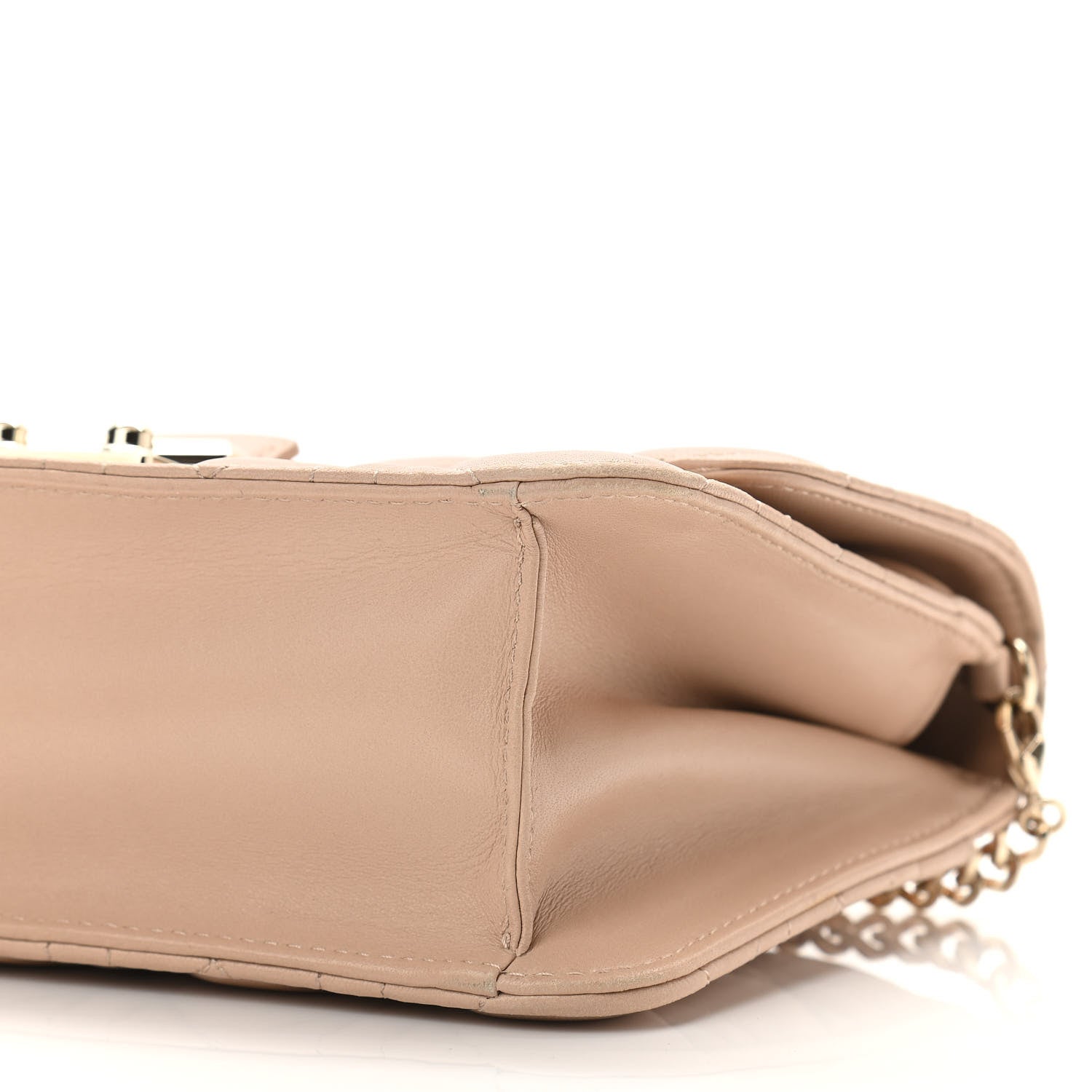 Christian Dior Lambskin Cannage Miss Dior Promenade Pouch Beige 9 of 10