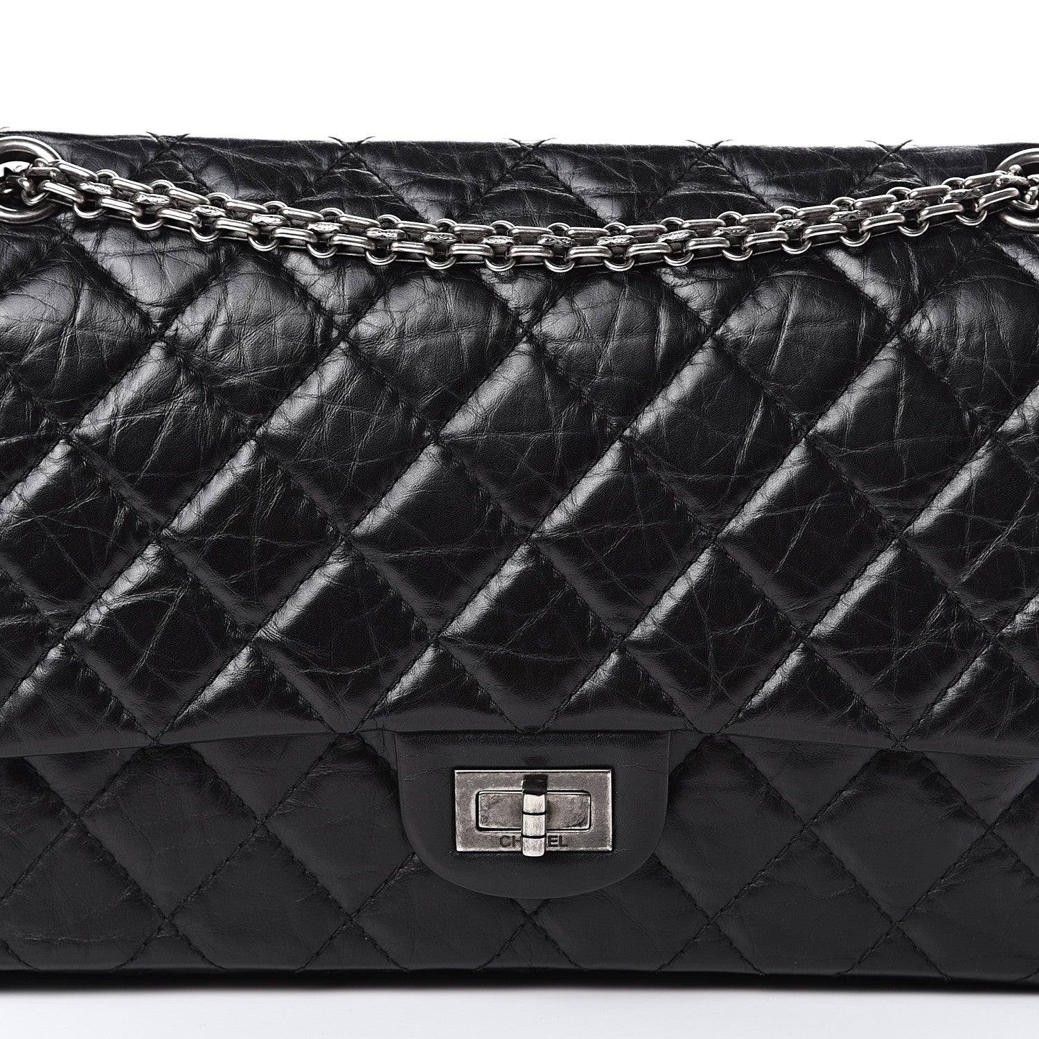 Chanel Aged Calfskin Quilted 2.55 Reissue 226 Flap Black 7 of 13