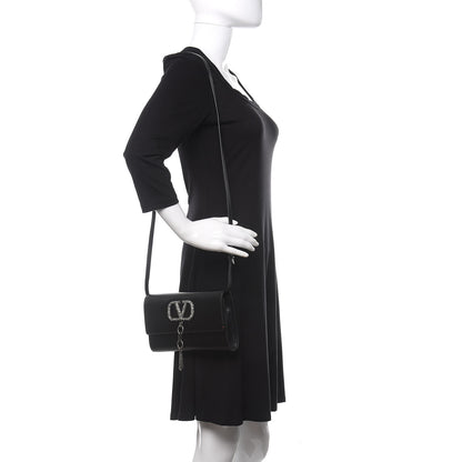Valentino Garavani Calfskin VCase Chain Wallet Black 2 of 12