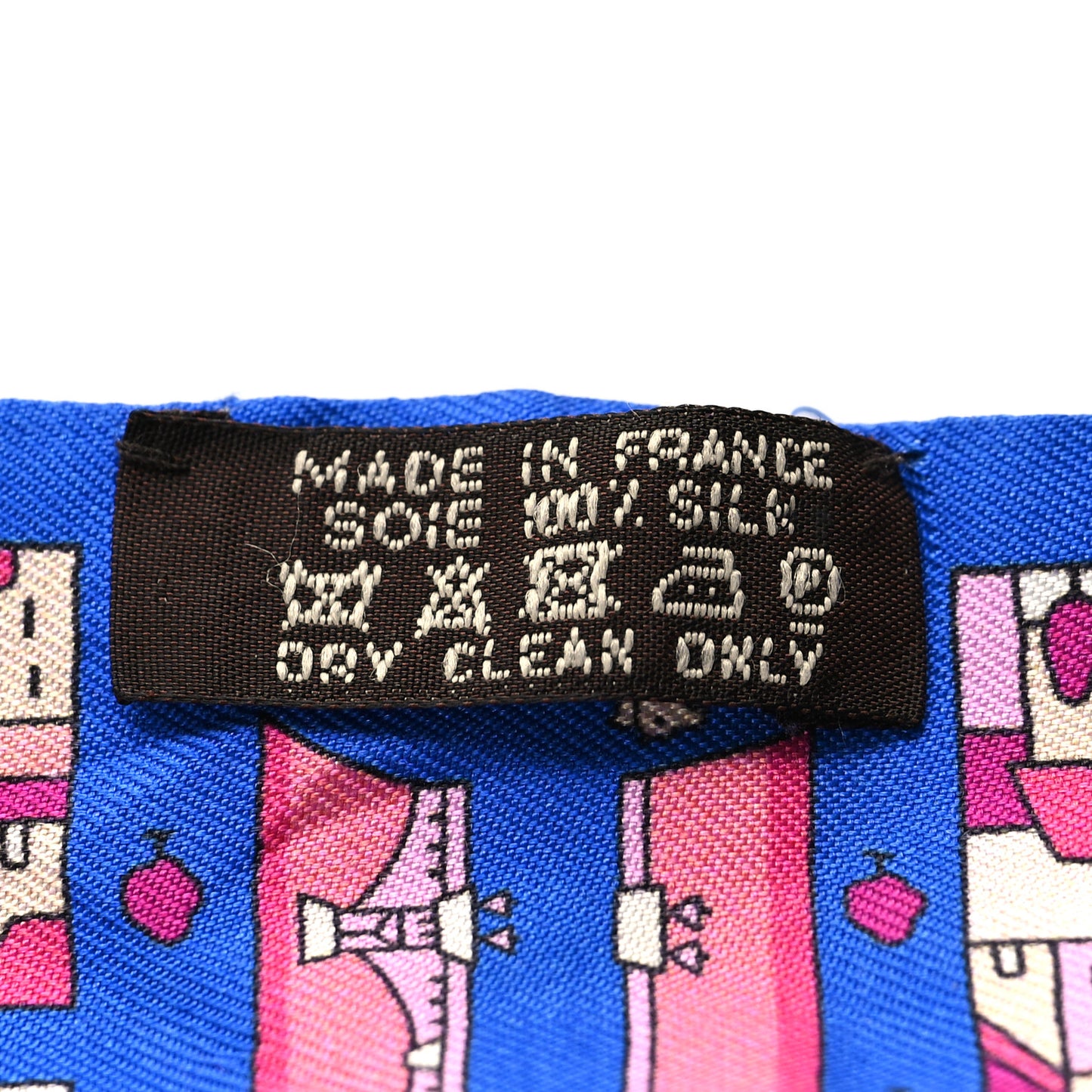 Bleu Rive Droite Rive Gauche Printed Silk Twilly