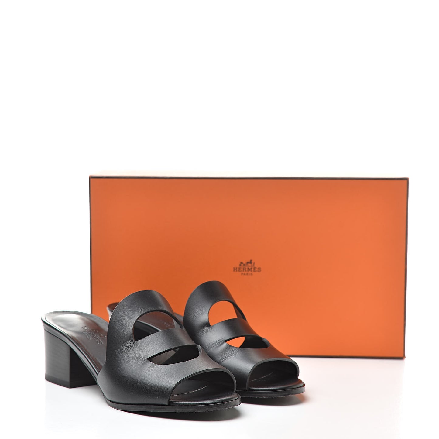 Calfskin Mona Sandals 35.5 Black