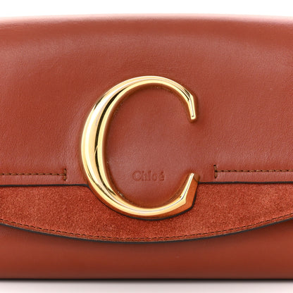 Chloe Calfskin Suede C Belt Bag Sepia Brown 9 of 14
