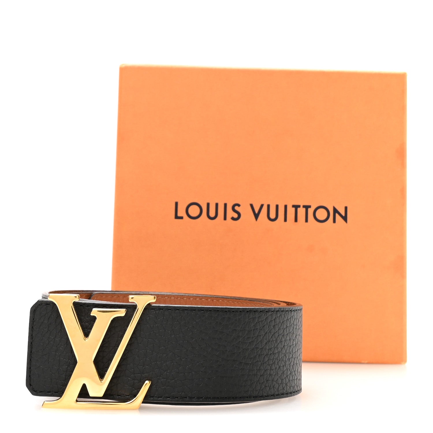 Louis Vuitton Taurillon Calfskin 30mm LV Initiales Reversible Belt 85 34 Black 8 of 8