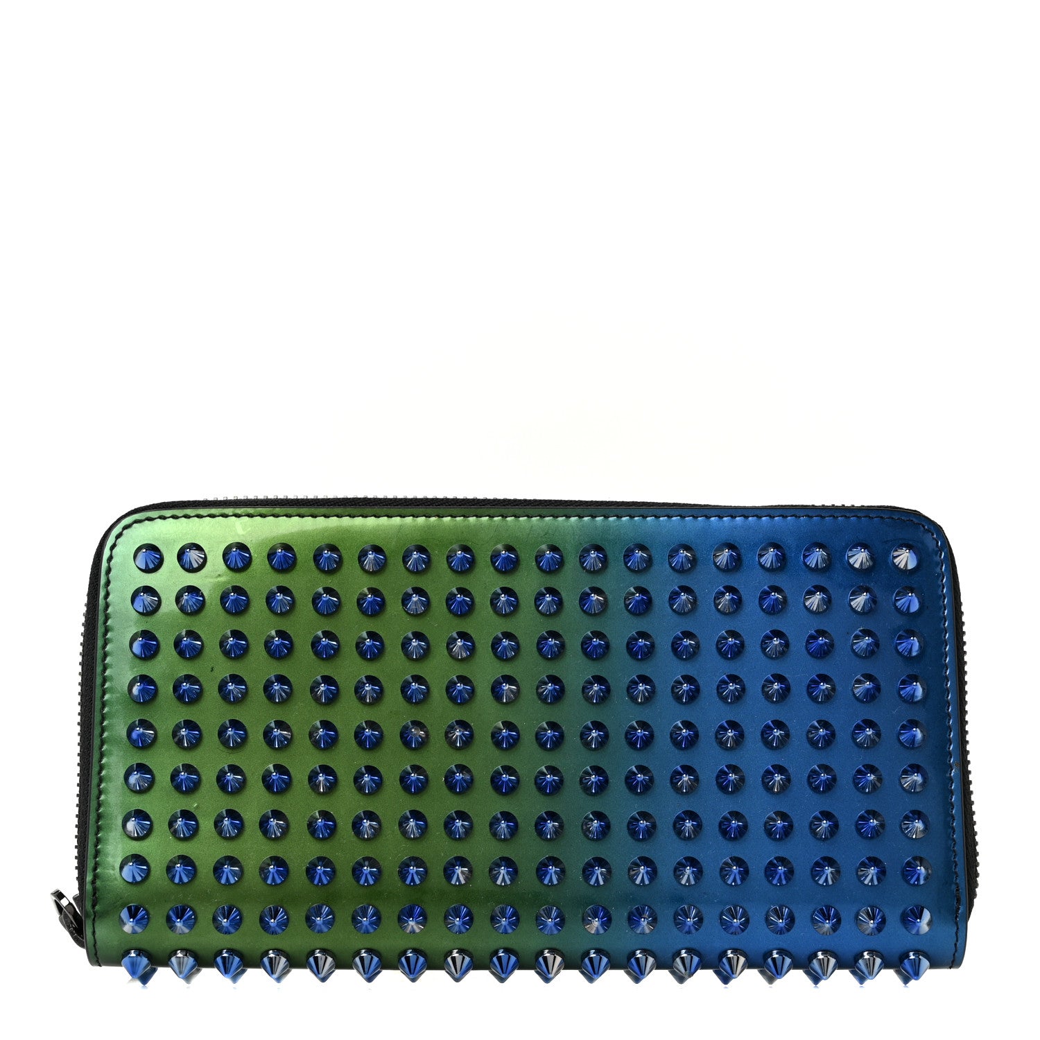 Christian Louboutin Patent Scarabe Spikes Panettone Zip Around Wallet Multicolor 1 of 8