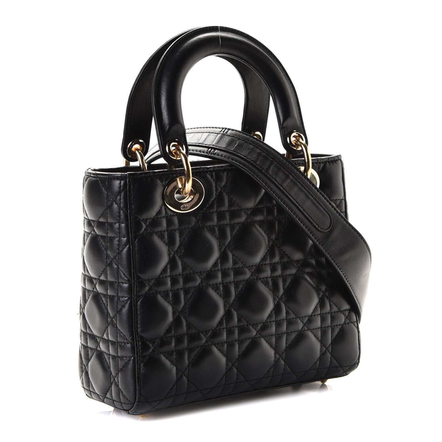 Christian Dior Lambskin Cannage Small My ABCDior Lady Dior Black 2 of 8