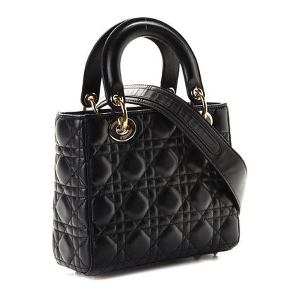 Christian Dior Lambskin Cannage Small My ABCDior Lady Dior Black 2 of 8