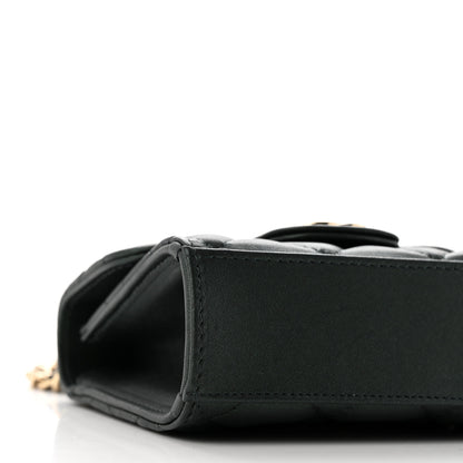Chanel Iridescent Lambskin Quilted Top Handle Flap Clutch With Chain Dark Green 10 of 12