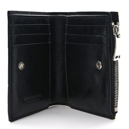 Bottega Veneta Metallic Crushed Calfskin Intrecciato Zip Card Holder Chlorophyll 5 of 6