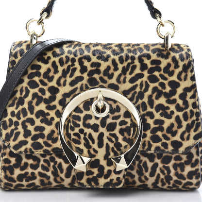 Jimmy Choo Pony Hair Leopard Print Madeline Top Handle Bag Natural Mix 7 of 11