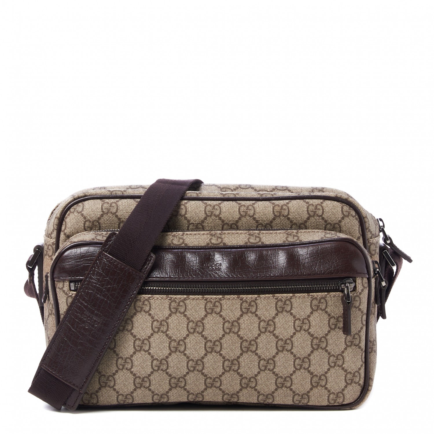 Gucci GG Plus Monogram Camera Bag Dark Brown 1 of 10
