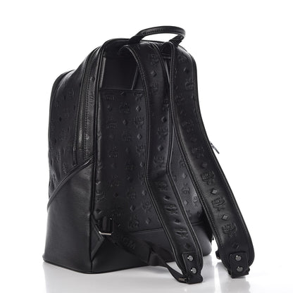MCM Calfskin Ottomar Monogram Duke Backpack Black 4 of 12