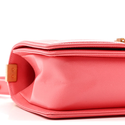 Chanel Caviar Quilted Medium Boy Flap Coral 9 of 10