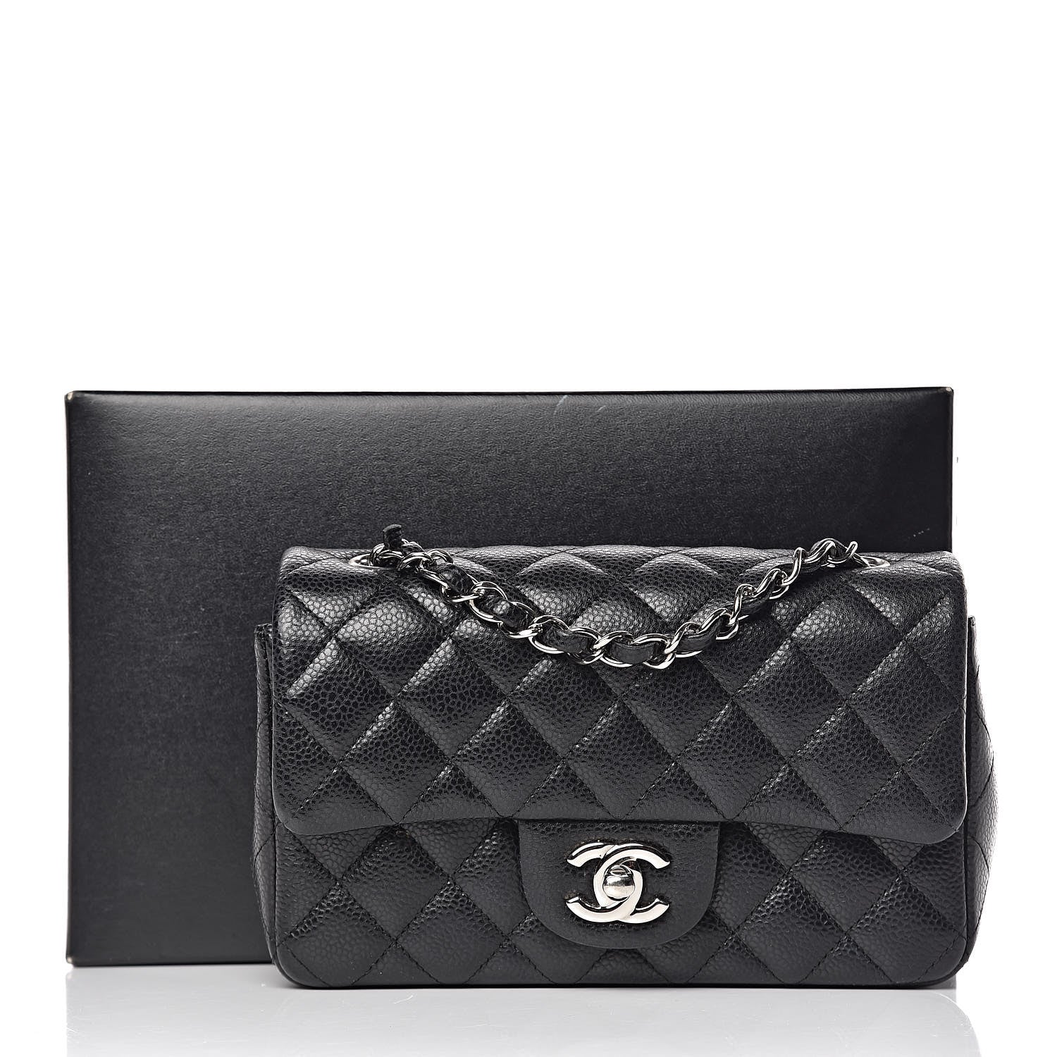 Chanel Caviar Quilted Mini Rectangular Flap Black 8 of 10