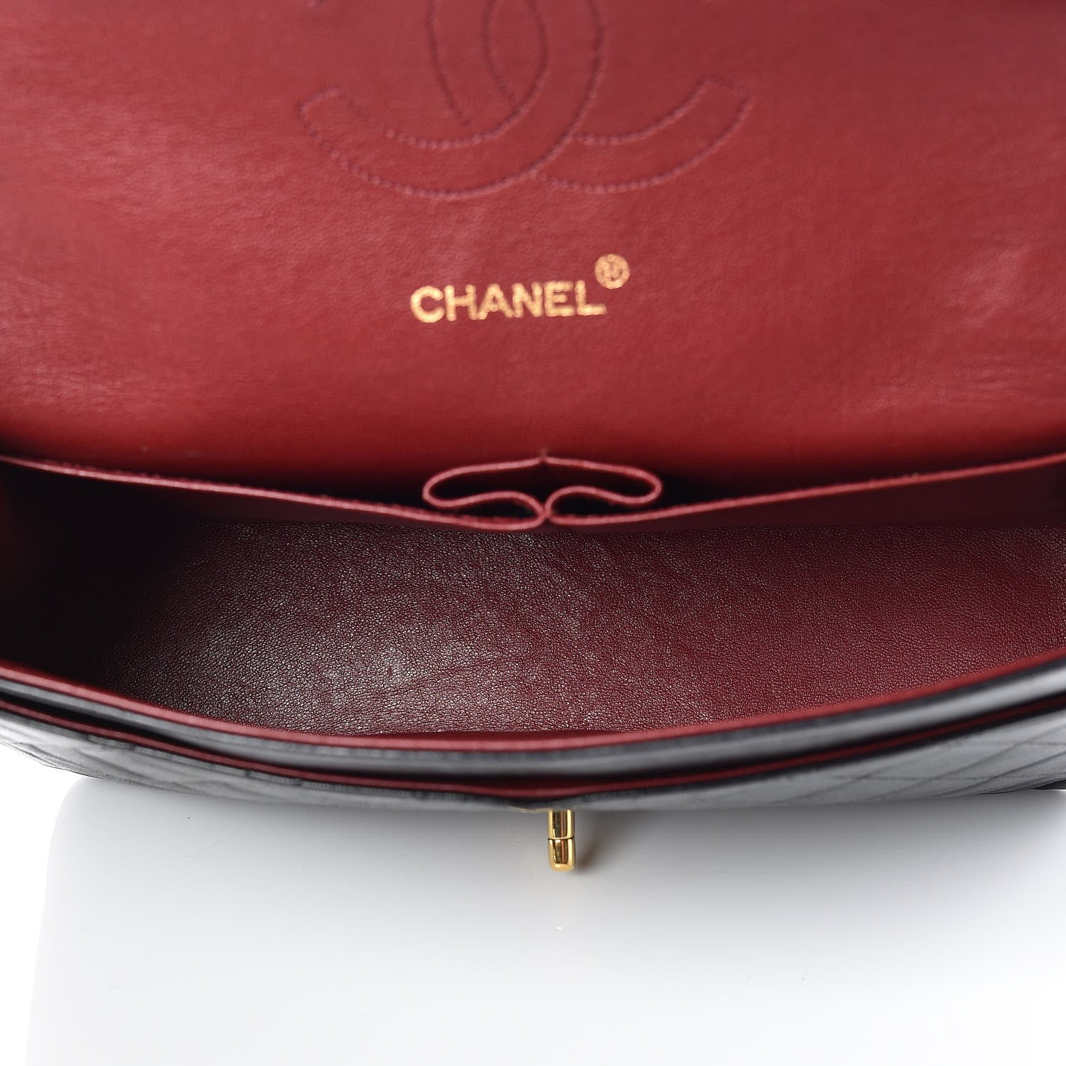 Chanel Lambskin Quilted Medium Double Flap Bijoux Chain Black 7 of 14