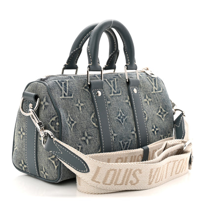 Louis Vuitton Monogram Washed Denim Keepall Bandouliere 25 2 of 8