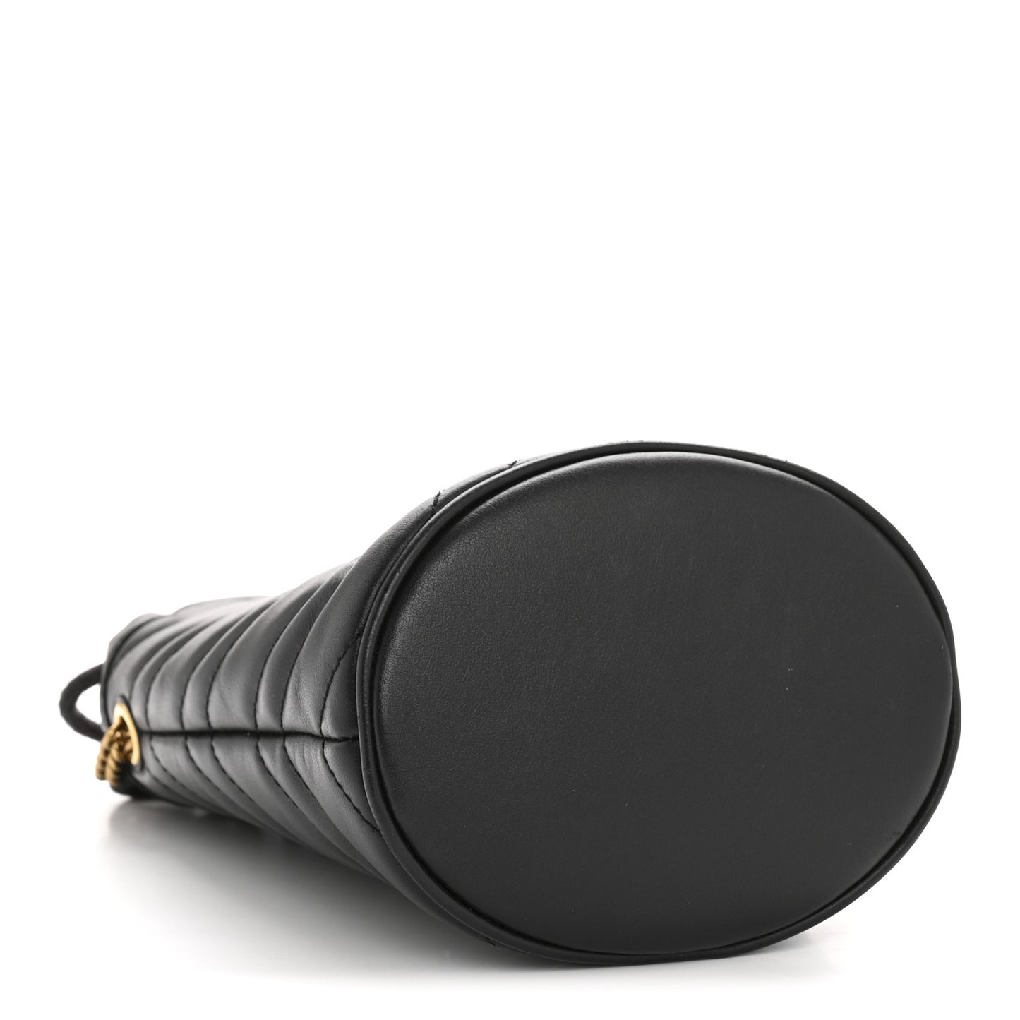 Calfskin Matelasse Mini GG Marmont 2.0 Bucket Bag Black