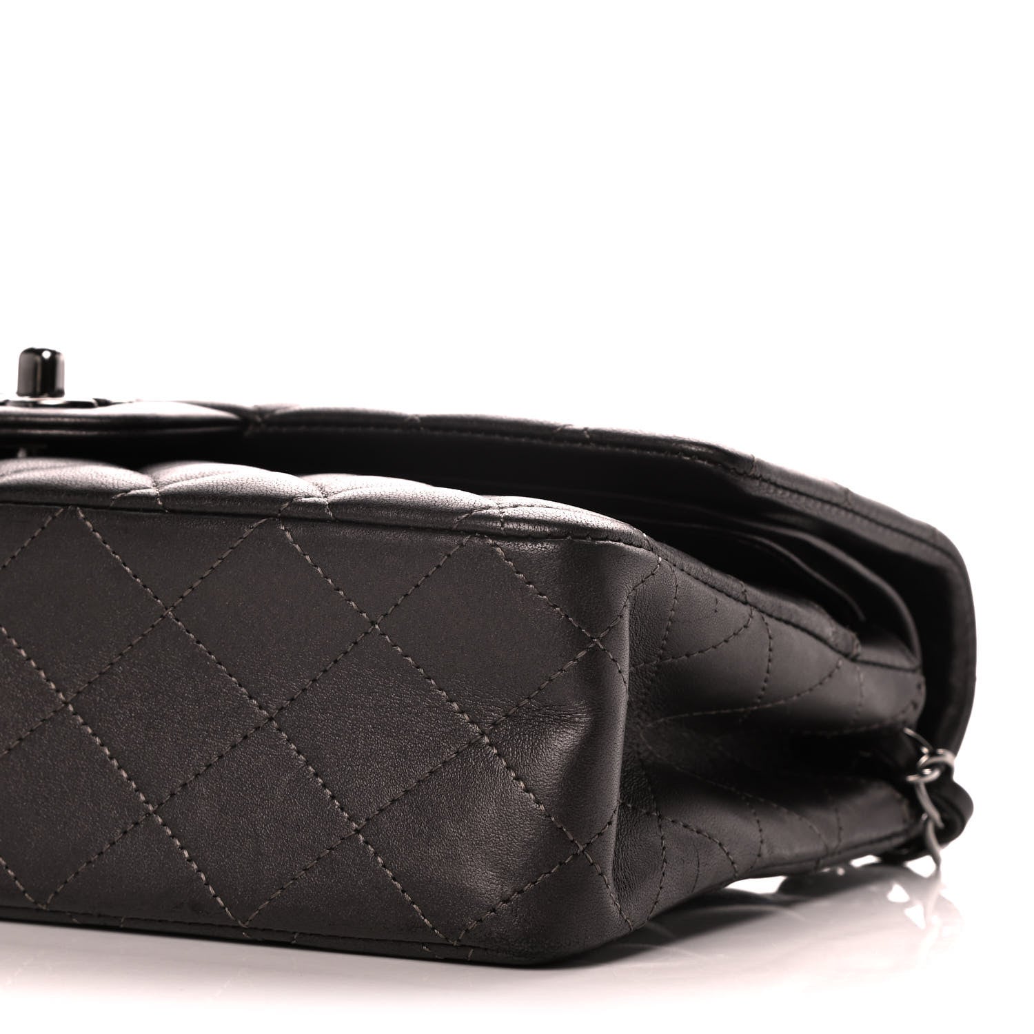 Chanel Lambskin Quilted Medium Double Flap So Black 10 of 13