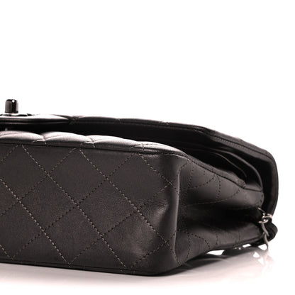 Chanel Lambskin Quilted Medium Double Flap So Black 10 of 13