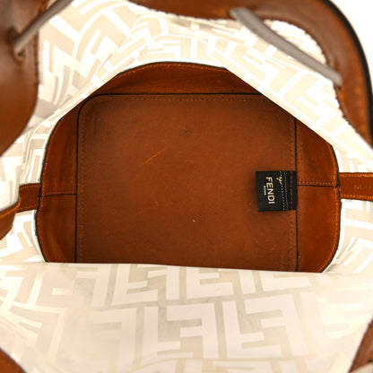 Fendi TPU FF Vitello Aura F is Fendi Grande Mon Tresor Bucket Bag White Cuoio 5 of 12